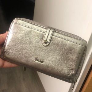 The Sak metallic gold wallet/wristlet